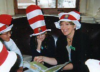 Debora reading to children