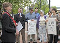 Debora and supporters